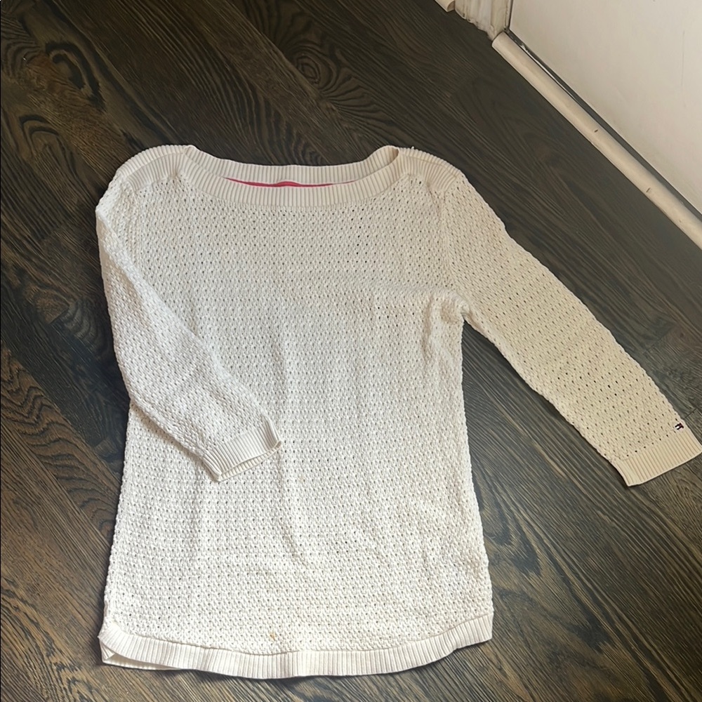 Tommy Hilfiger Cream Knit Top